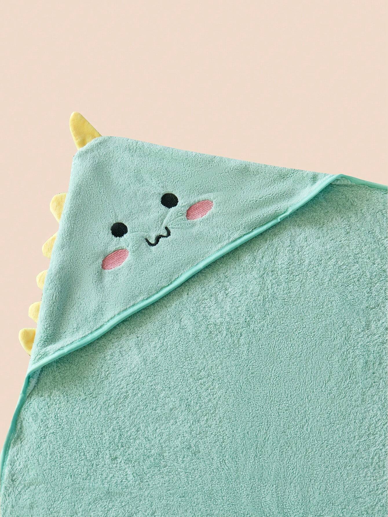  | SHEIN 1pc Baby Cartoon Embroidered Coral Fleece Hooded Cloak Bathrobe, Soft And Suitable For All Seasons | Dress | Shein | OneHub