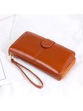  | SHEIN 1pc Brown Women's Long Wallet With Zipper & Buckle Closure, Large Capacity Card Holder & Coin Purse & Clutch Bag | Wallet | Shein | OneHub