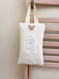 SHEIN 1pc Cartoon Bear Pattern Tissue Storage Bag For Car, Portable Handheld And Pull-Out Style Wet Wipes Organizer