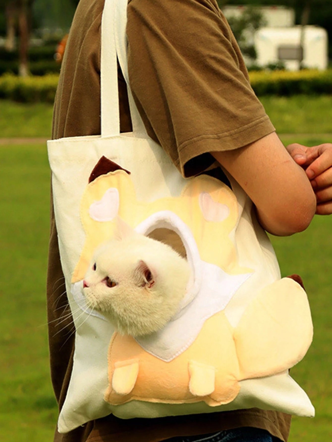  | SHEIN 1pc Cute Animal Shaped Cat Head Out Single Shoulder Bag For Pets Within 5kg | Bag | Shein | OneHub