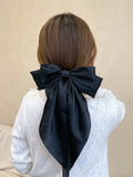  | SHEIN 1pc Elegant Black Large Ribbon Bow Spring Clip Hair Clip, Suitable For Daily Use, Festivals, Parties, Gifts | Hair Accessories | Shein | OneHub
