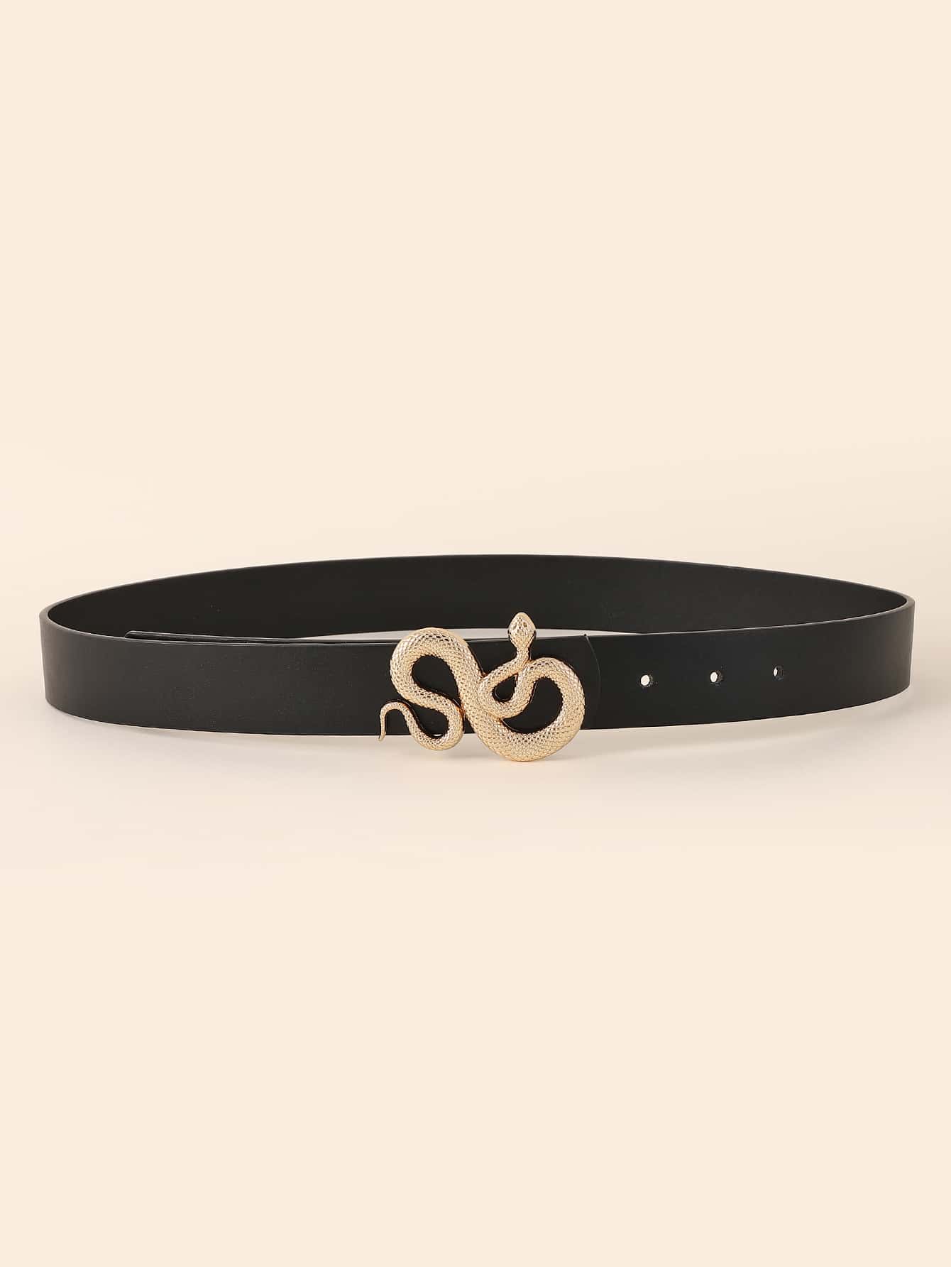  | SHEIN 1pc Fashion Casual Black Snake Design Buckle Women Belt Girdle For Daily Life | Belt | Shein | OneHub