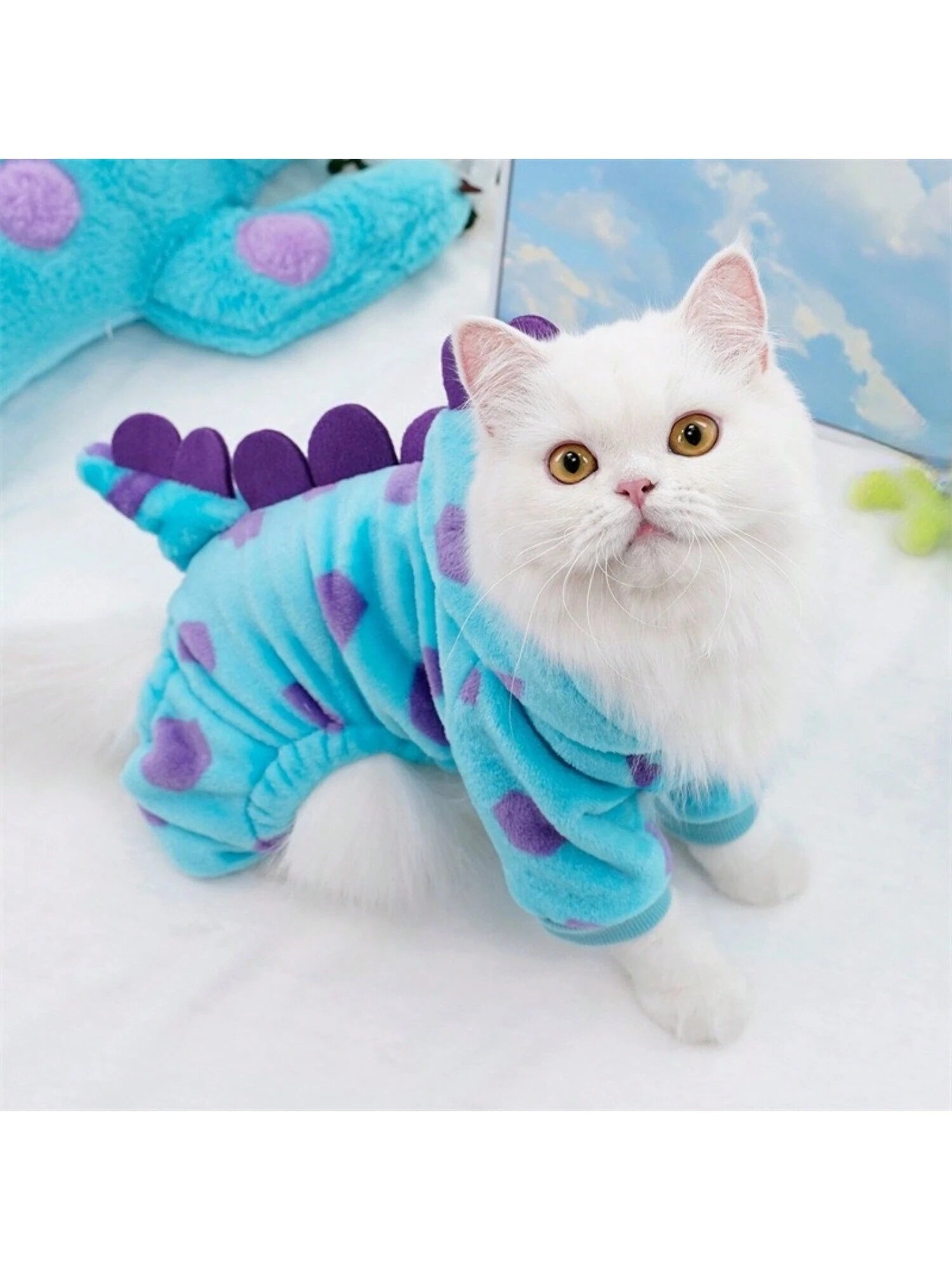  | SHEIN 1pc Flannel Pet Costume Thickened Four-legged Clothes For Small To Medium Sized Dogs And Cats | Dress | Shein | OneHub