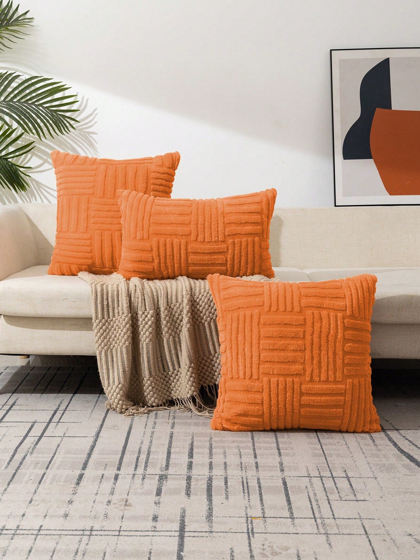  | SHEIN 1pc Geometric Tufted Cushion Cover Without Filler, Minimalist Fabric Decorative Throw Pillow Cover For Home | Pillow Cover | Shein | OneHub