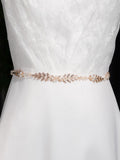  | SHEIN 1pc Gold Color Delicate Leaf Shaped Pearl & Crystal Bridal Waist Chain | Belt | Shein | OneHub