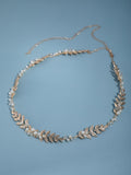  | SHEIN 1pc Gold Color Delicate Leaf Shaped Pearl & Crystal Bridal Waist Chain | Belt | Shein | OneHub