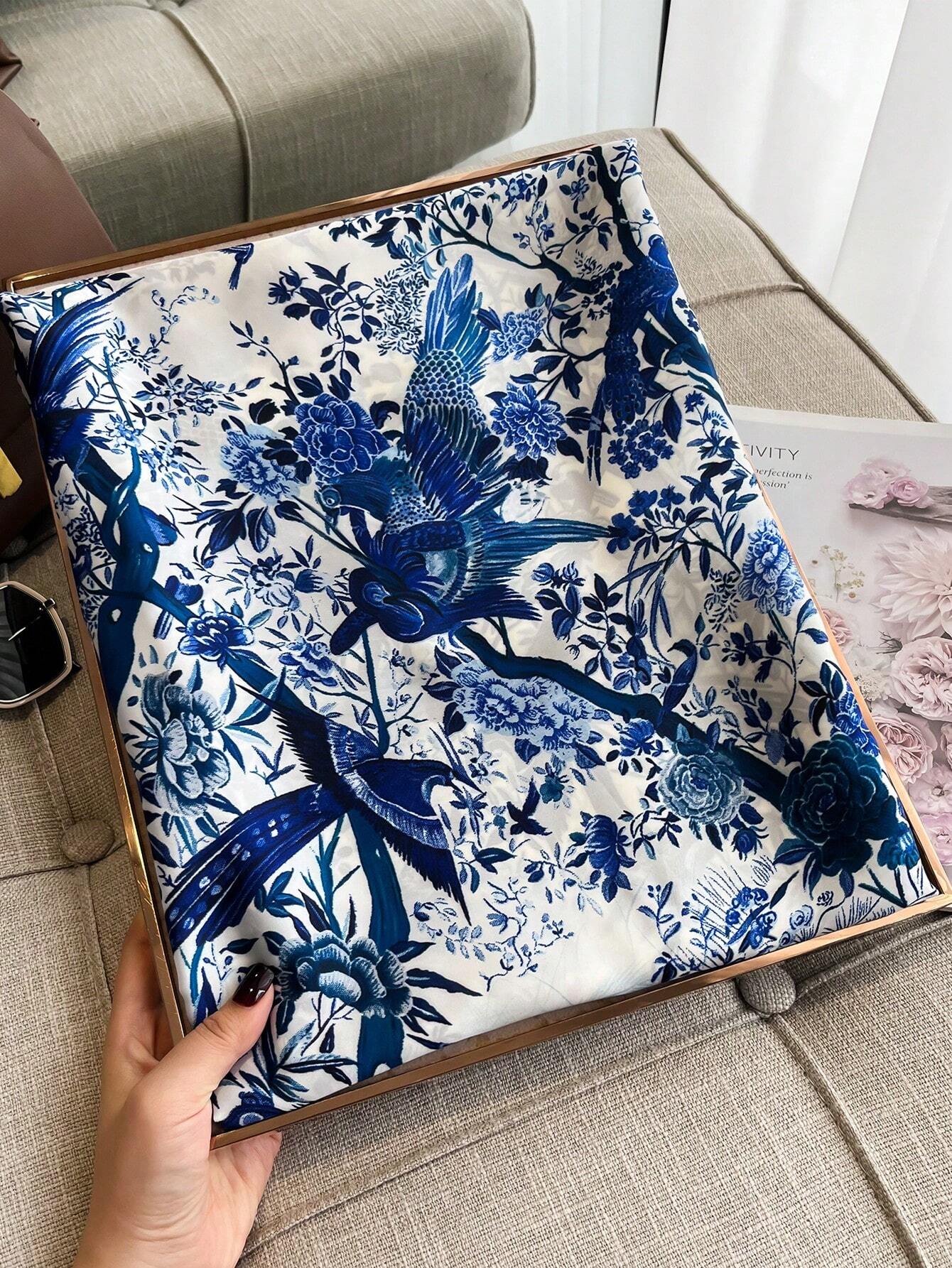  | SHEIN 1pc Ladies Imitated Silk Printed Scarf For Outdoor & Beach Activities Sunscreen Shawl, All-Matched Fashion Accessory | Bandana | Shein | OneHub