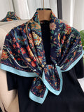  | SHEIN 1pc Ladies' Imitation Silk Floral Printed Diagonal Striped Fashion Scarf For Daily Decoration | Bandana | Shein | OneHub
