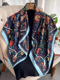  | SHEIN 1pc Ladies' Imitation Silk Floral Printed Diagonal Striped Fashion Scarf For Daily Decoration | Bandana | Shein | OneHub