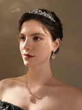 SHEIN 1pc Luxury Rhinestone Tiara Headband, Fashion Pageant Crown