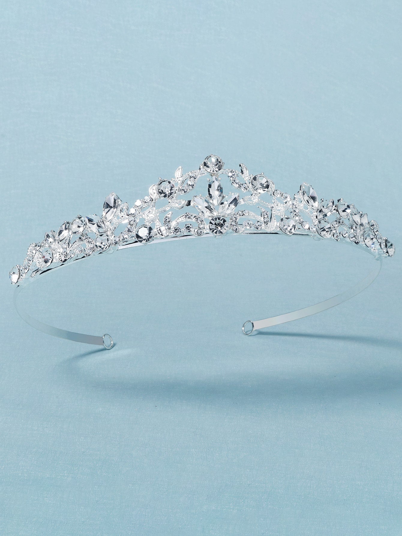 SHEIN 1pc Luxury Rhinestone Tiara Headband, Fashion Pageant Crown