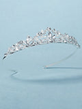 SHEIN 1pc Luxury Rhinestone Tiara Headband, Fashion Pageant Crown