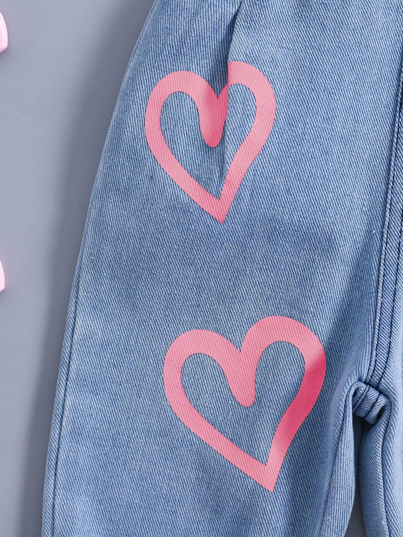  | SHEIN 1pc New Design Baby Girls Heart Print Casual Denim Overalls | Dress | Shein | OneHub