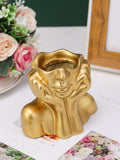  | SHEIN Nordic Style Golden Face Shape Flower Vase | Home Decor | Shein | OneHub