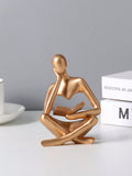  | SHEIN Resin Abstract Figure Reading Decorative Desk Ornament | Home Decor | Shein | OneHub