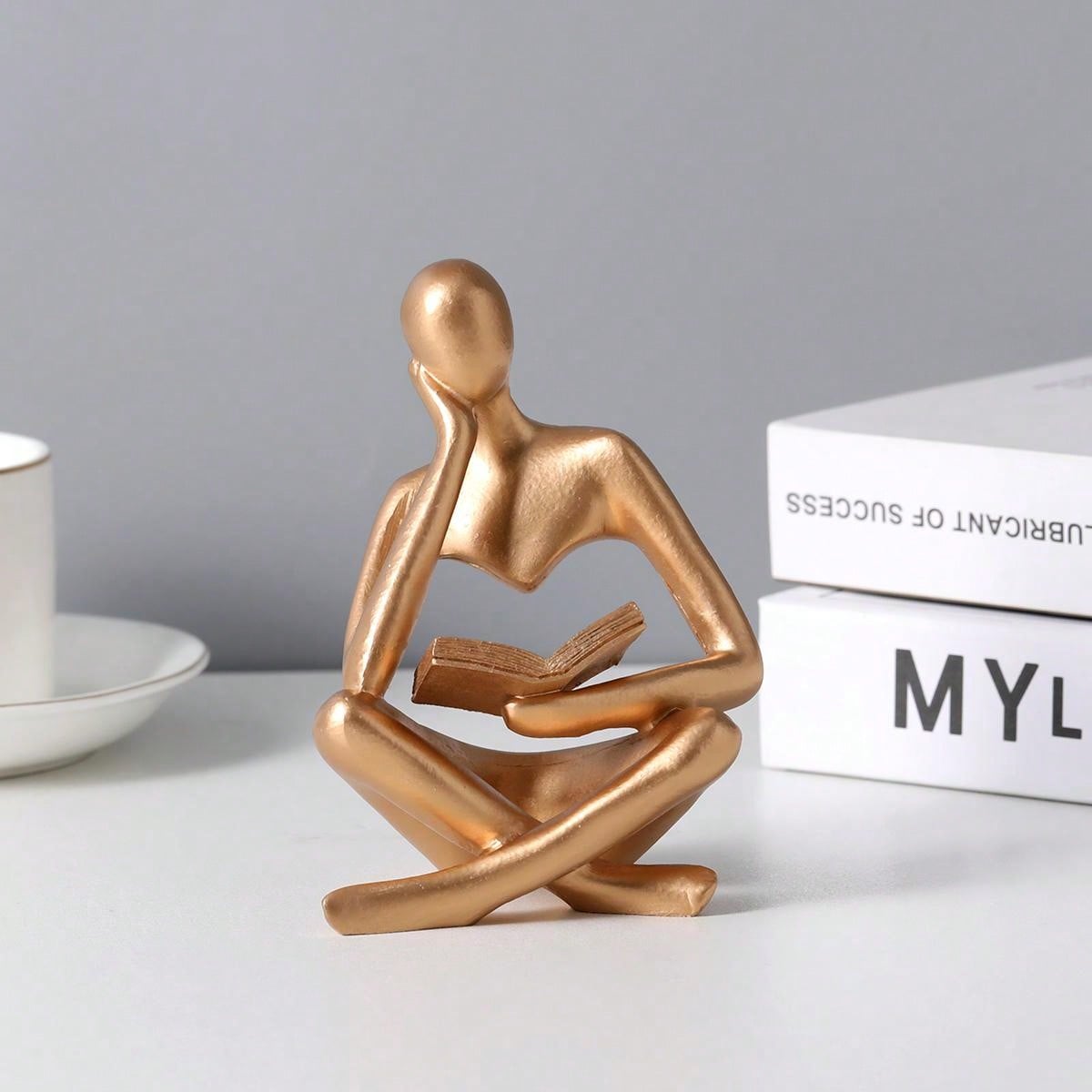 | SHEIN Resin Abstract Figure Reading Decorative Desk Ornament | Home Decor | Shein | OneHub