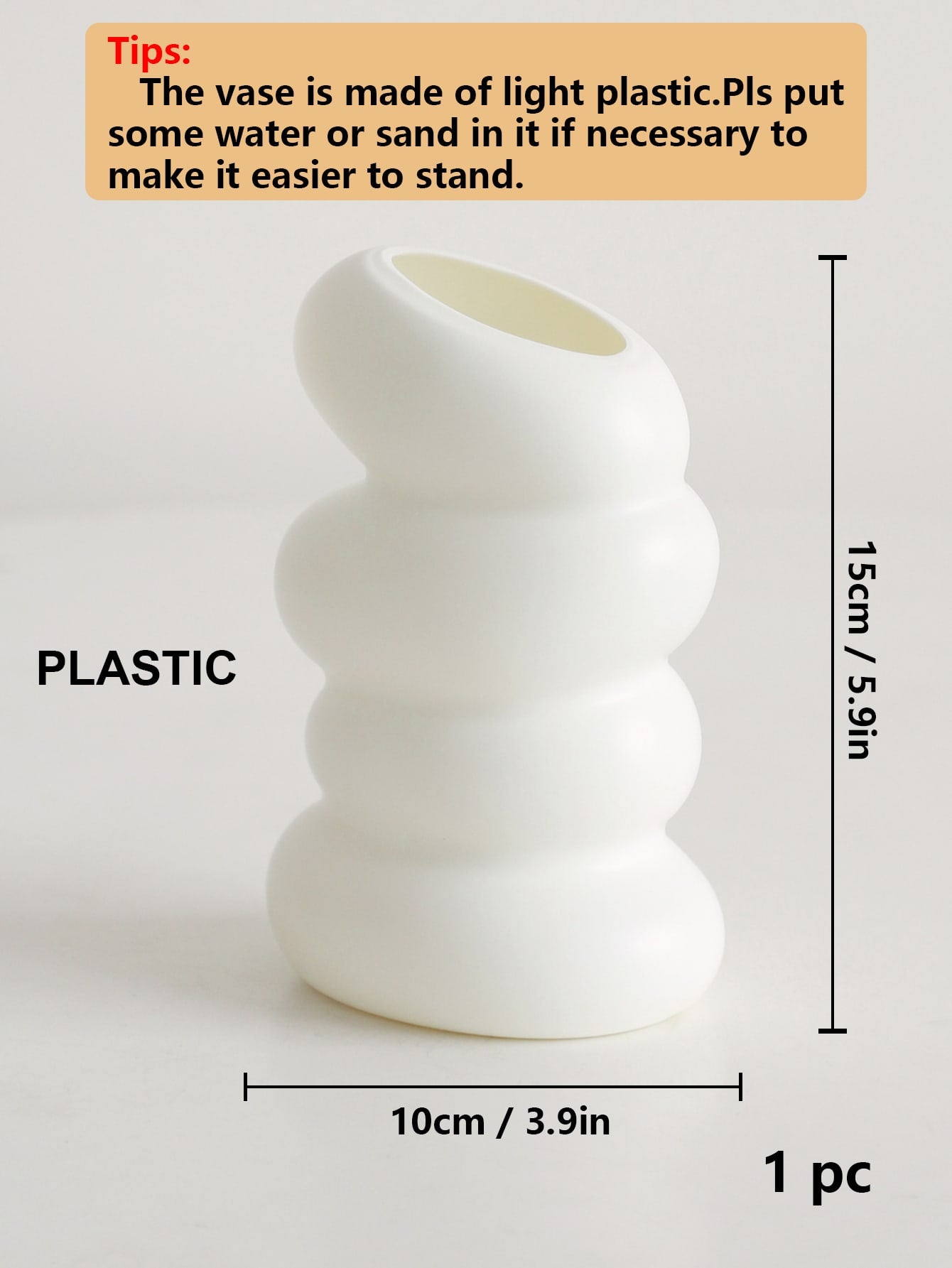  | SHEIN Nordic White Plastic Vase | Home Decor | Shein | OneHub