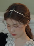SHEIN 1pc Silver-Tone Rhinestone Vine Style Headband Tiaras,Hairband,Hair Hoop Headbands