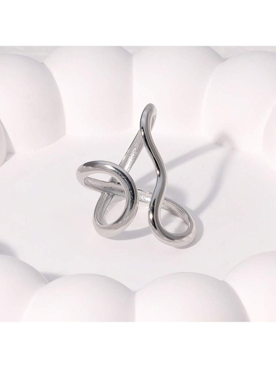  | SHEIN 1pc Stainless Steel Gold Color Ring Colorfast Popular Party Personalized Exaggerated Charms Jewelry Women | Ring | Shein | OneHub