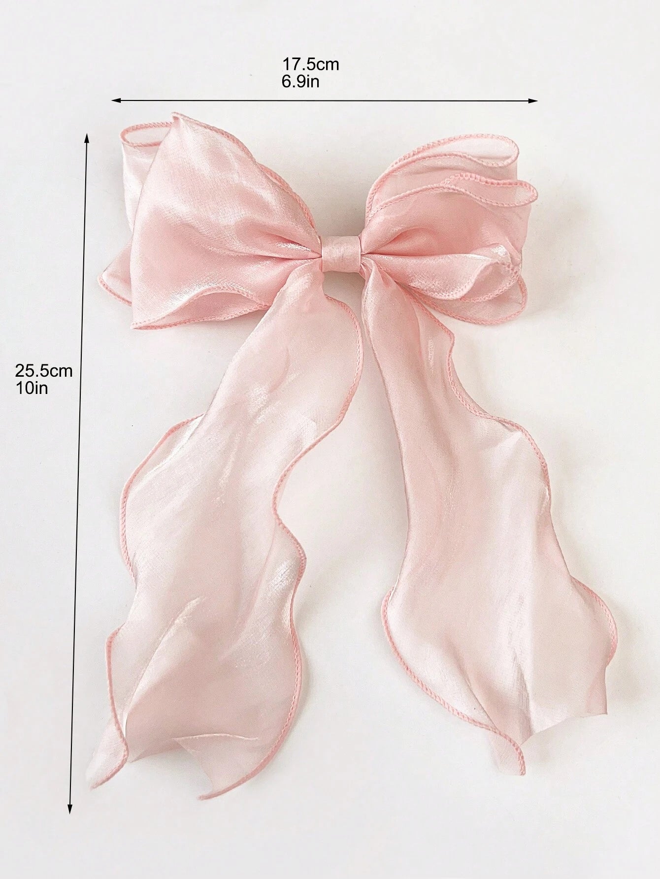  | SHEIN 1pc Sweet Pink Princess Mesh Bow With Long Wavy Ribbon Spring Elegant And Gentle Half-Up Hair Clip Hair Accessory Pink Accessories Hair Accessories For Women, School Stuff, College, Pink Hair Clips | Hair Accessories | Shein | OneHub