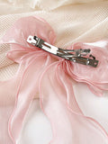  | SHEIN 1pc Sweet Pink Princess Mesh Bow With Long Wavy Ribbon Spring Elegant And Gentle Half-Up Hair Clip Hair Accessory Pink Accessories Hair Accessories For Women, School Stuff, College, Pink Hair Clips | Hair Accessories | Shein | OneHub