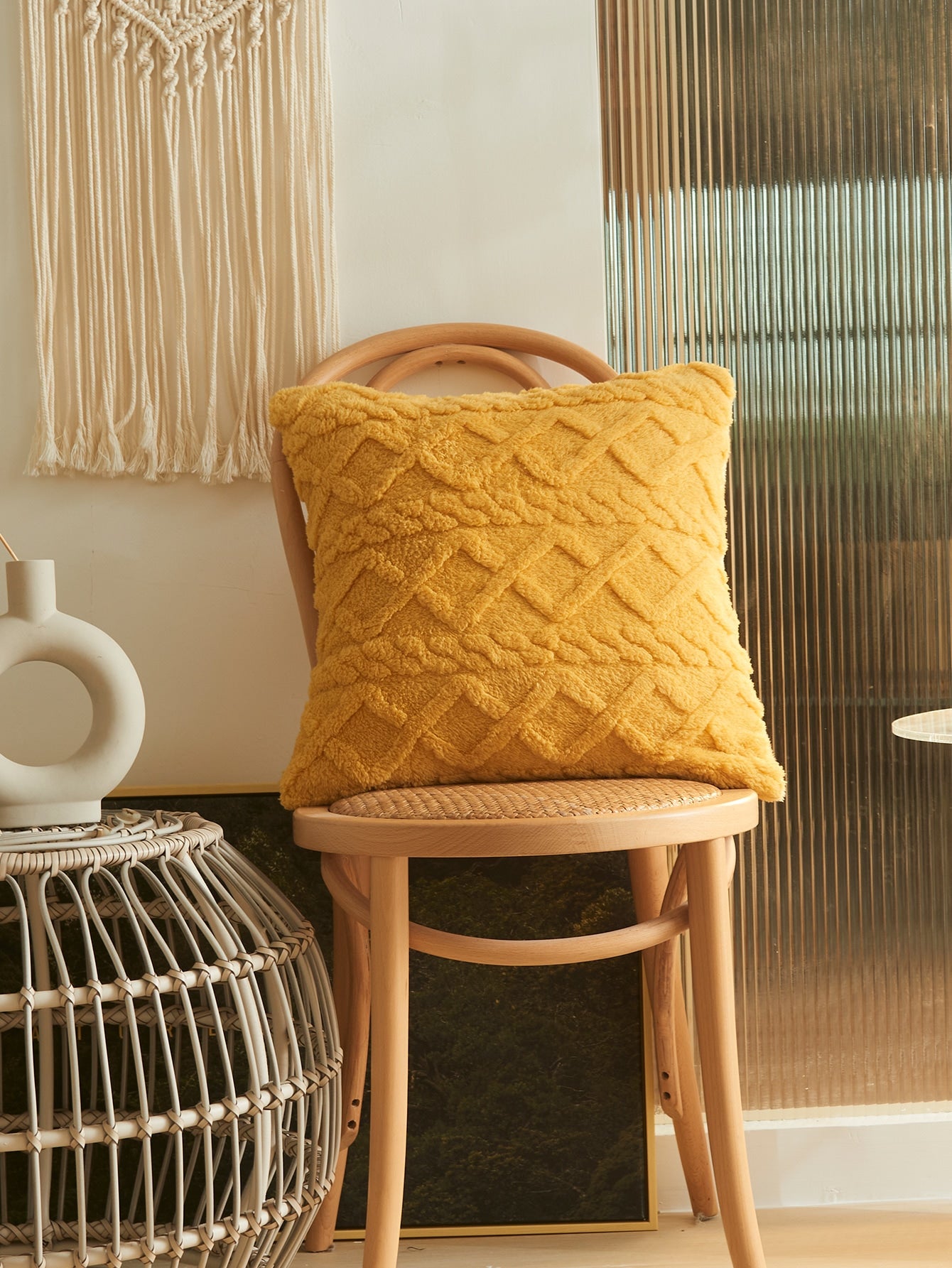  | SHEIN 1pc Tufted Cushion Cover Without Filler, Yellow Throw Pillow Case, Pillow Insert Not Include, For Sofa, Home Decor | Pillow Cover | Shein | OneHub