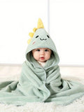  | SHEIN 1pc Unisex Quick-dry & Soft & Warm Coral Fleece Bathrobe With Hoodie For Baby, Suitable For Various Sceneries Throughout The Year Such As Sleepwear, Beach Trips | Coral | Shein | OneHub