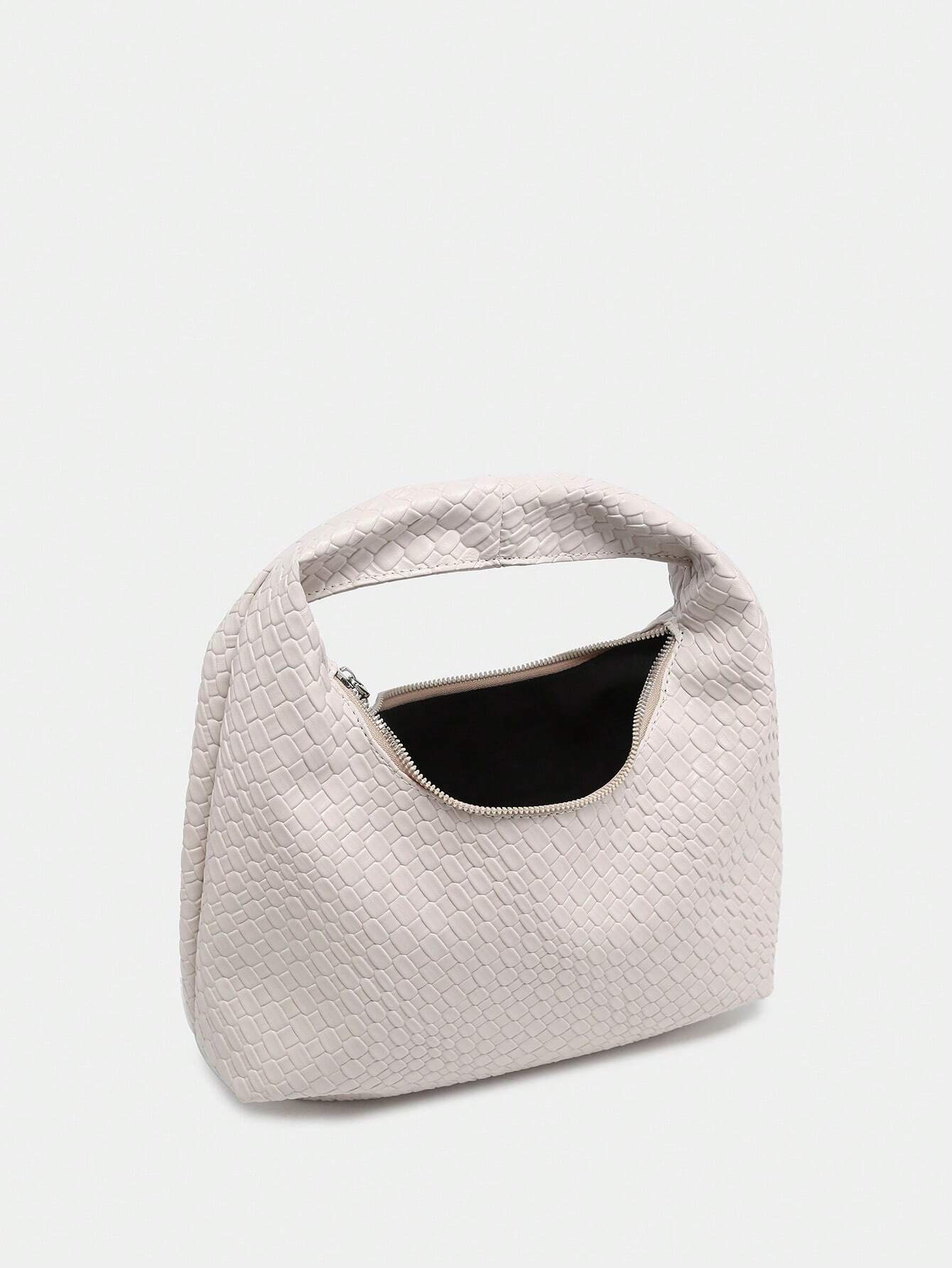  | SHEIN 1pc Vintage Minimalist Faux Leather Woven Hobo Shoulder/Underarm Bag, Suitable For Casual Outings, Dates And Commuting | Bags | Shein | OneHub
