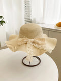  | SHEIN 1pc Women Bow Decor Boho Straw Hat, For Travel | Cap | Shein | OneHub
