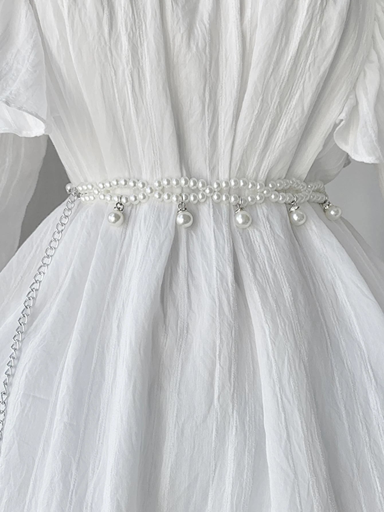  | SHEIN 1pc Women Faux Pearl Beaded Elegant Belt For Dress Decoration | Belt | Shein | OneHub