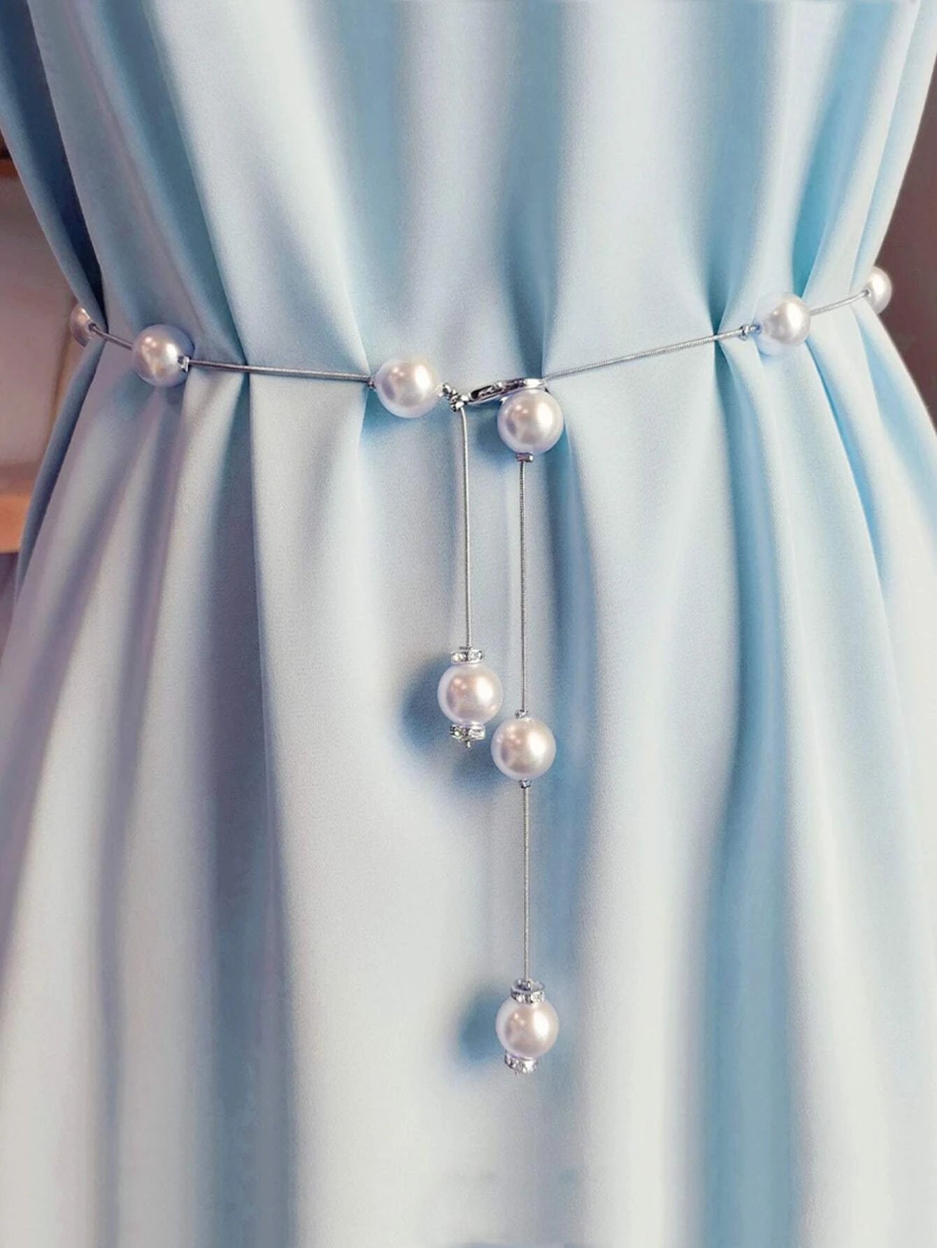  | SHEIN 1pc Women Faux Pearl Decor Elegant Chain Belt For Dress Decoration | Belt | Shein | OneHub