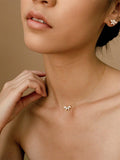  | SHEIN 1pc Women's Copper Zirconia Circle Link & Bow Pendant Necklace, Everyday & Gift | Necklace | Shein | OneHub