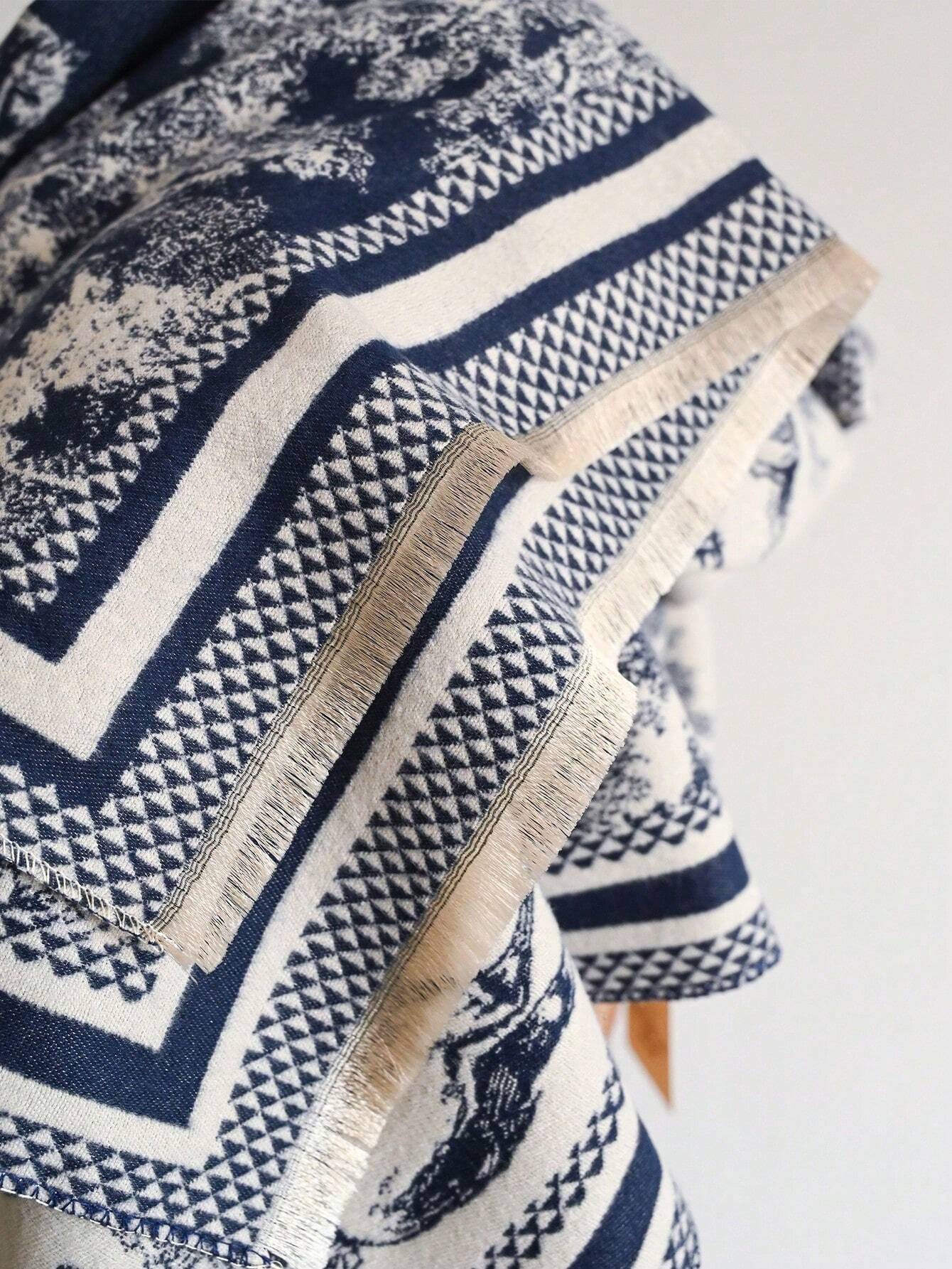  | SHEIN 1pc Women's Double-Sided Faux Cashmere Floral Jacquard Warm Scarf Shawl, Suitable For Daily Wear In Autumn & Winter Accessories Women | Bandana | Shein | OneHub