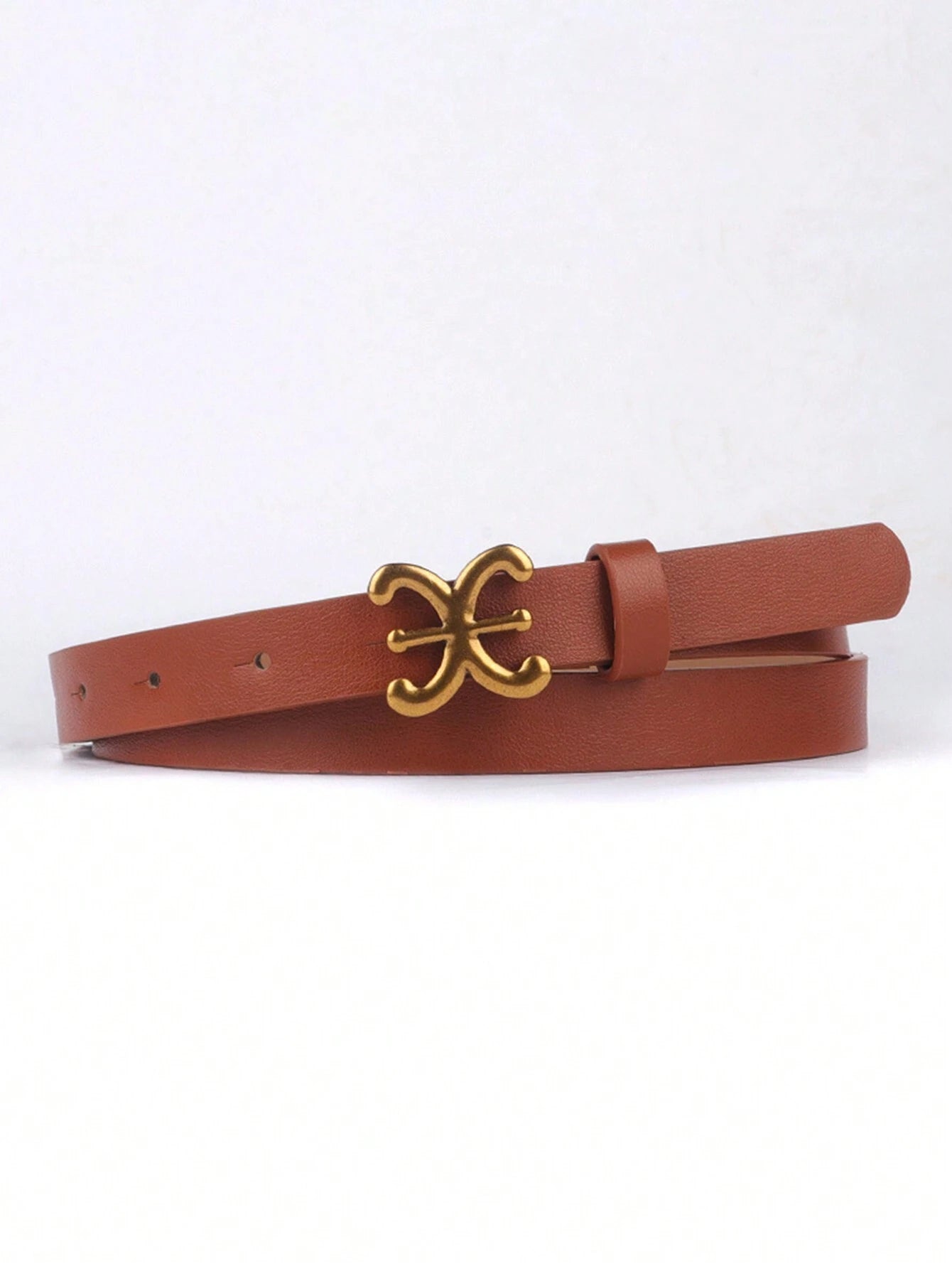  | SHEIN 1pc Women's Fashionable Pu Leather Belt With Metal Buckle; Retro Decorative Waistband For Sweaters, Coats, Dresses | Belt | Shein | OneHub