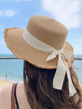  | SHEIN 1pc Women's Fashionable Straw Hat With Bowknot Decoration, Elegant Bohemian Sun Protection Beach Hat Suitable For Beach, Travel, Daily Wear And Parties | Cap | Shein | OneHub