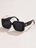  | SHEIN 1pc Women's Vintage Square Oversized Candy Color Stud Decor Casual Simple European & American Ins Style Outdoor Travel Fashion Glasses | Sunglasses | Shein | OneHub