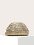  | 1pc Women's Woven Pleated Stripe Cloud Pattern Clutch With Color Block Design | Card Holder | Shein | OneHub