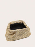  | 1pc Women's Woven Pleated Stripe Cloud Pattern Clutch With Color Block Design | Card Holder | Shein | OneHub