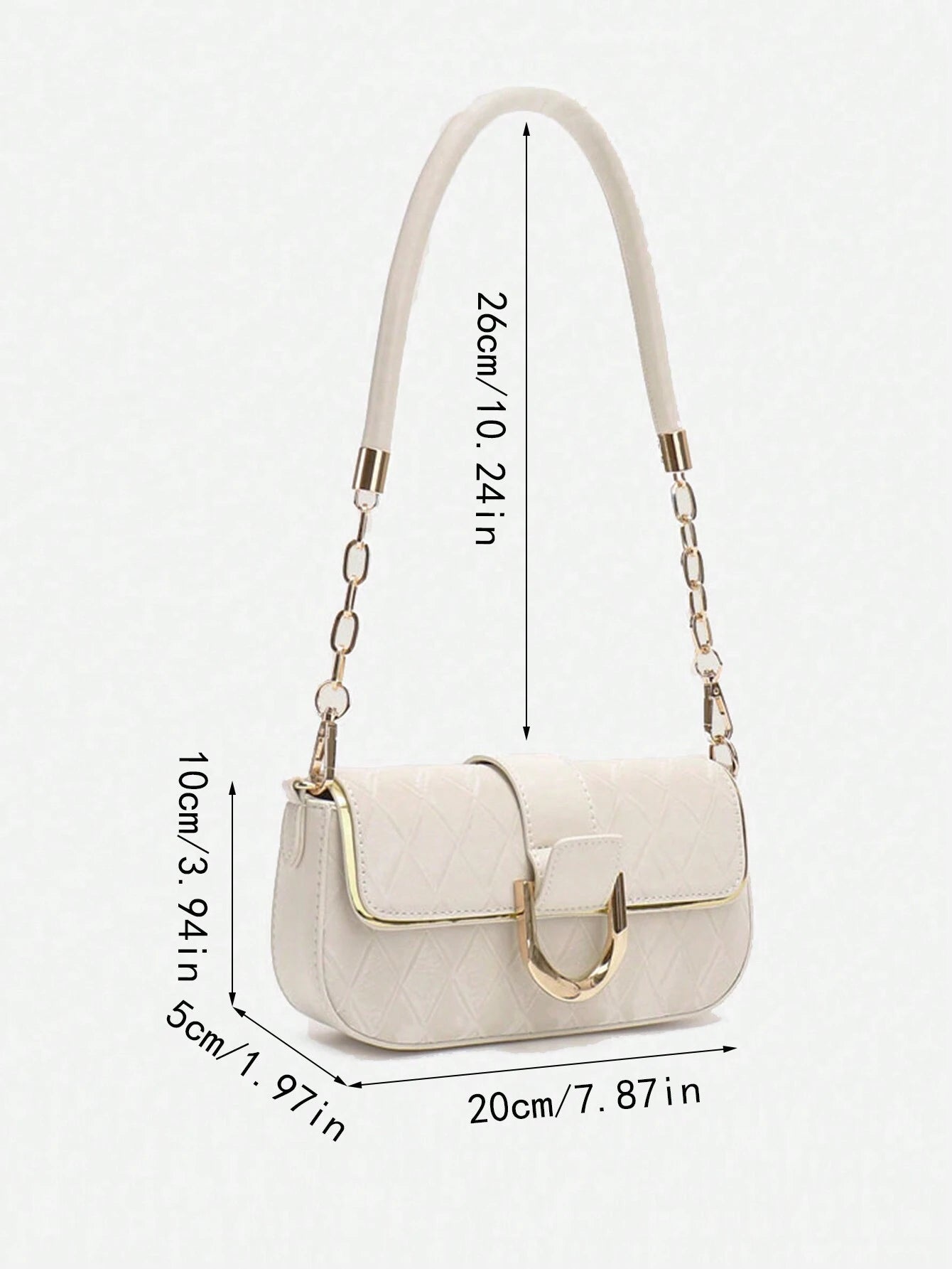  | SHEIN 2025 New Fashion Armpit Bag, High-End Texture, Simple And Elegant, Versatile Casual Rhombic Chain Small Shoulder Bag, Cross-Body Bag (Copy) | Bags | Shein | OneHub