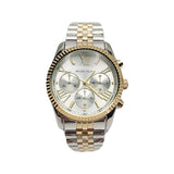 Michael Fellini Two-tone Stainless Steel Silver Dial Quartz Watch for Women - MF2258-4
