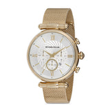  | Michael Fellini Gold Mesh Bracelet Silver Dial Quartz Watch for Men - MF2256-3 | Watches | Michael Fellini | OneHub