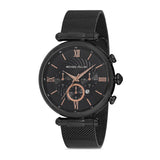 Michael Fellini Black Mesh Bracelet Black Dial Quartz Watch for Men - MF2256-6