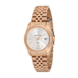 Michael Fellini Rose Gold Stainless Steel Silver Dial Quartz Watch for Women - MF2264-8