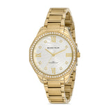 Michael Fellini Gold Stainless Steel Silver Dial Quartz Watch for Women - MF2265-3