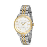 Michael Fellini Two-tone Stainless Steel Silver Dial Quartz Watch for Men - MF2275-4