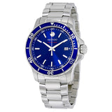 Movado Series 800 Silver Stainless Steel Blue Dial Quartz Watch for Men - 2600137
