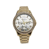 Michael Fellini Gold Stainless Steel Silver Dial Quartz Watch for Women - MF2160-2