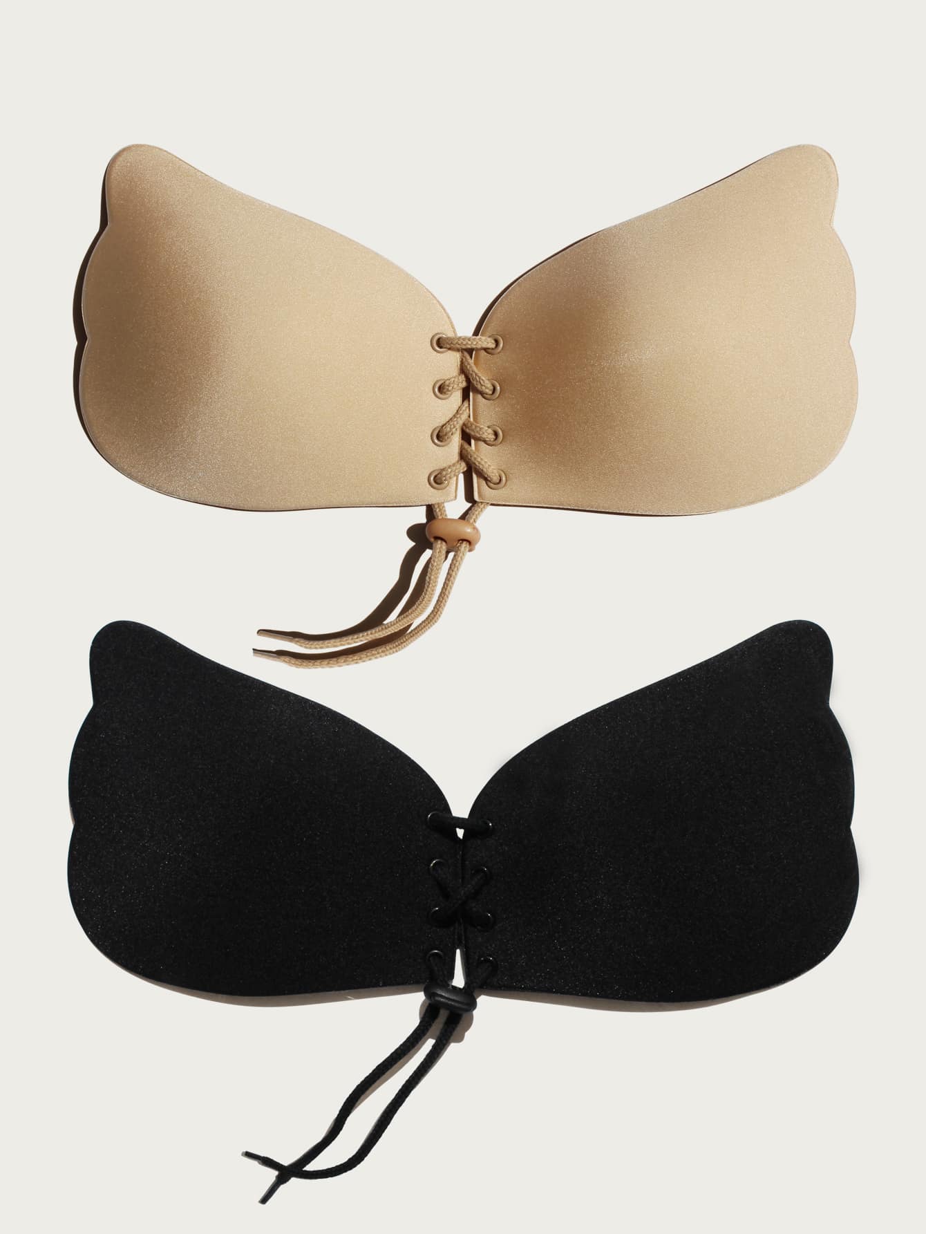  | SHEIN 2packs Grommet Lace Up Drawstring Design Self Adhesive Bra | Lingerie | Shein | OneHub