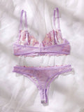  | SHEIN 2pcs/Set Romantic Purple Underwire Women's Bra And Panty Set | Lingerie | Shein | OneHub