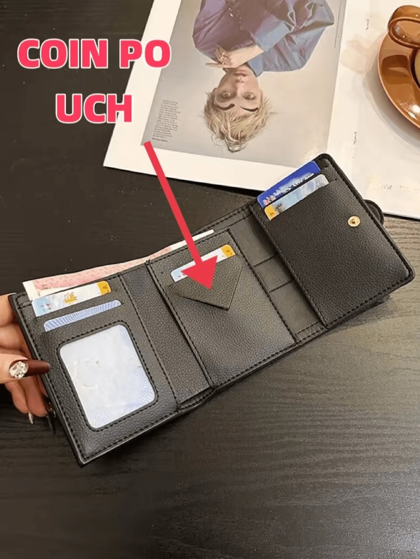  | SHEIN 3-Fold Women Checkered Snap Button Short Wallet, Classic Multi-Card Slots Anti-RFID Bank Card Holder, Stylish Retro Short Purse | Wallet | Shein | OneHub